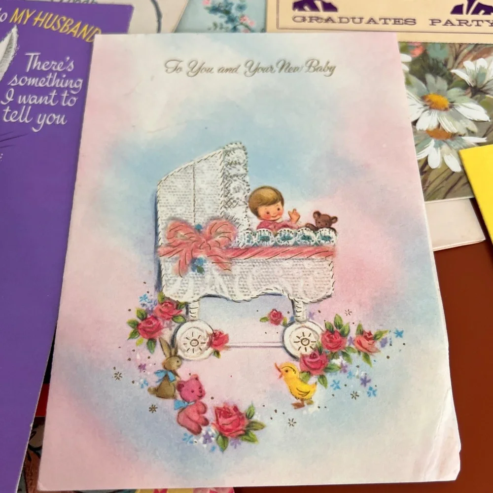 Vintage 1940-60s Greeting Card Lot of 14 Graduation Easter holiday‎ Ephemera